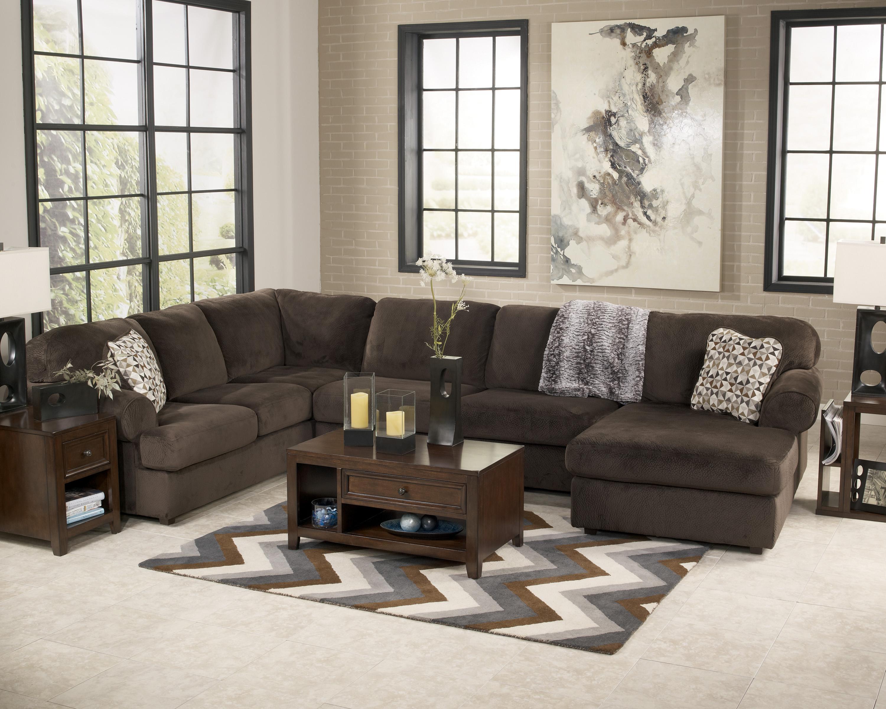 Signature Design by Ashley Jessa Place - Chocolate Casual Sectional